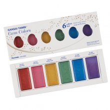 Vattenfärger - Gansai Tambi Gem Colors Set - 6 färger