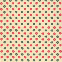 Carta Varese - Blommor på gul bakgrund Röd/Grön (100 g/m²)