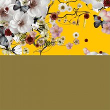 Omslagspapper - 3636 - B:55 cm - Colorful Apple Bloom