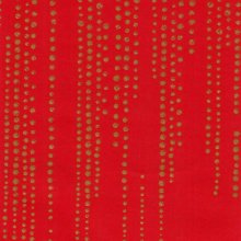 Klarrött m. guldiga prickar