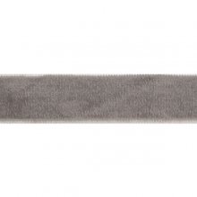 Enfärgat Sammetsband - 6 mm - Grå