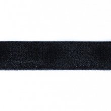 Enfärgat Sammetsband - 6 mm - Svart