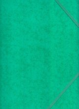 Mapp med gummirem - 22 x 31,5 cm - Grön