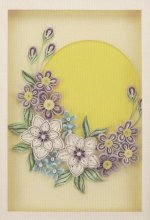 Quillingkort DIY - 21 x 29,7 cm Blommor