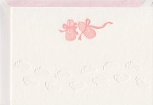 Kort med kuvert - Bohemia - Babyskor - Rosa (A6)Kort med kuvert - Bohemia - Babyskor - Rosa (A6)