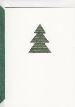 Kort med kuvert - Bohemia - Grön Julgran (A6)