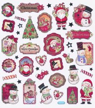 Klistermärken - Julmotiv - Jultomtar & snögubbar