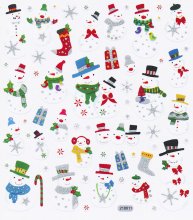 Klistermärken - Julmotiv - Snögubbar