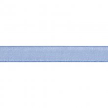 Enfärgat organzaband - 12 mm - Blå
