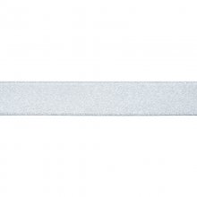 Enfärgat Satinband - 15 mm - 50 - Ljusgrå