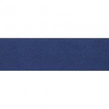 Enfärgat Satinband - 25 mm - Mörkblå/Marinblå