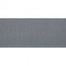 Enfärgat Satinband - 40 mm - Grå