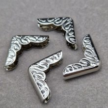 Metallhörn - 15 mm - Silver - 4 st