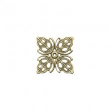 Metalldekoration - Antikguld - Blomma