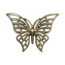 Metalldekoration - Antikguld - Fjäril - 61 mm - xx st