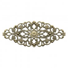 Metalldekoration - Antikguld - Ornament - 81 mm - xx st