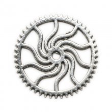 Steampunk-kugghjul i metall - Silver - 25 mm - xx st