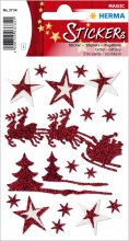 Klistermärken - Herma/Magic - Glitter/Tomtens Släde