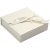 Presentask för smycken - 9 x 9,5 x 3 cm - Vit med band - 10 st