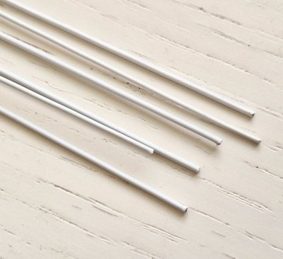 Blomstertråd 0,7 mm x 40 cm - Vit