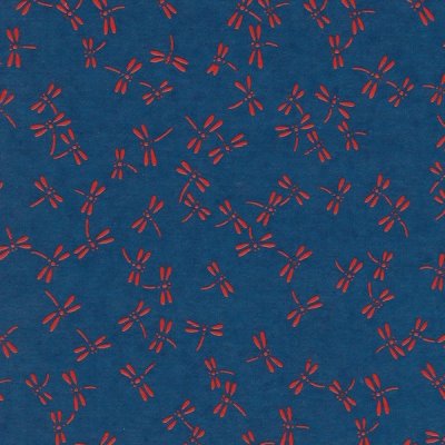 Japanskt Papper - Yuzen Urushi - 140g/m² - Trollsländor