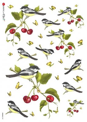 Decoupage fäglar & Jul, fjäril