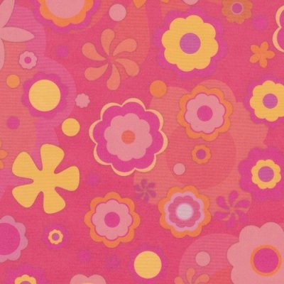 Transparent papper 17060 - Blommor - Rosa/Lila