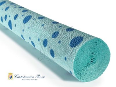 Blue Polka Dots on Light Blue Background