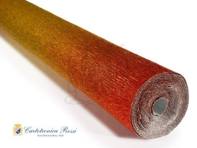 Kräppapper - Classic 801/1 - Metallic Shaded - Gold-Red Gradient