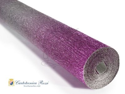 Kräppapper - Classic 802/1 - Metallic Shaded - Silver-Purple Gradient