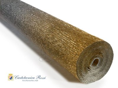 Kräppapper - Classic 802/3 - Metallic Shaded - Silver-Gold Gradient