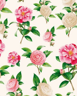 Tassotti 91253 - Camelie - Rosa /Grön /Vit