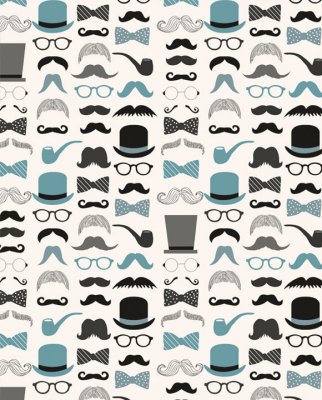 Tassotti 91425 - Mustascher - Turkos/Svart/Vit