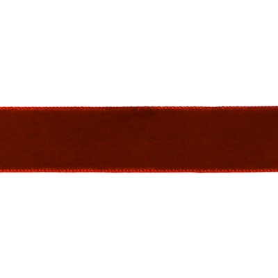 Enfärgat Sammetsband - 6 mm - Röd