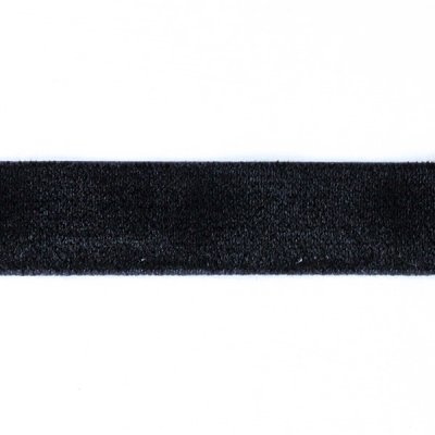Enfärgat Sammetsband - 6 mm - Svart