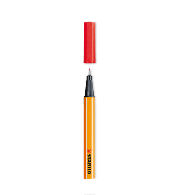 Stabilo Point 88 Fiberspetspenna - Fine 0,4 mm - 40/Röd