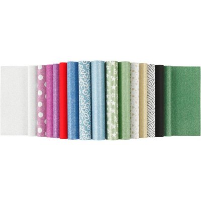 Glitterpapper i block - 150 g/m² - A4 - 30 st
