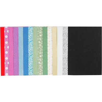 Glitterpapper i block - 150 g/m² - A4 - 30 st