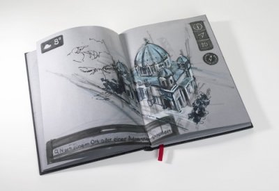 Skissbok - The Grey Book - Svart - 120 g/m² - A5 - 40 ark