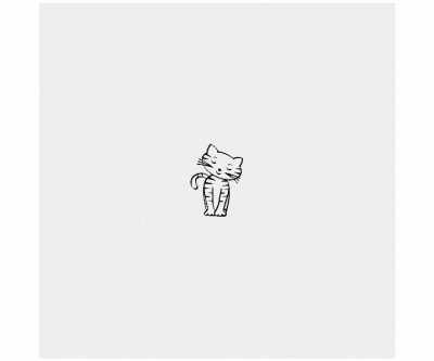 Gummistämpel på kloss - Katt