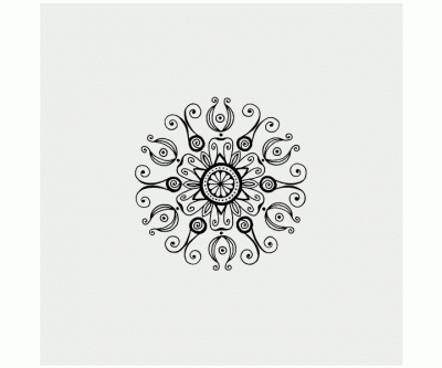 Gummistämpel på kloss - Mandala