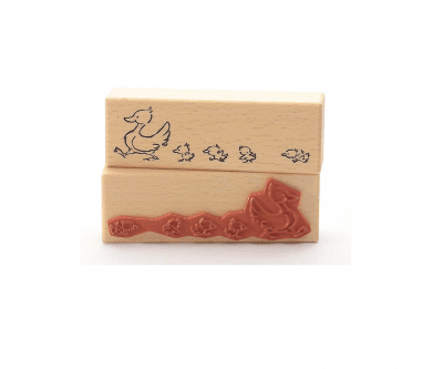 Gummistämpel på kloss - Ankor