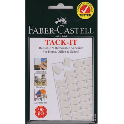 Häftmassa - Faber-Castell Tack-It - Vit - 10 x 10 mm