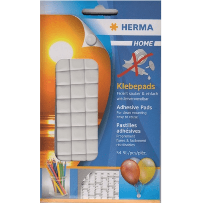 Häftmassa - Herma - Vit - 10 x 10 mm - 54 st