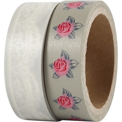Washitejp - 15 mm x 4–5 m - 2 rullar - Rosor