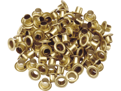Öljetter i stål - Guldfärgade - 3,8 x Ø 4mm - 500 st