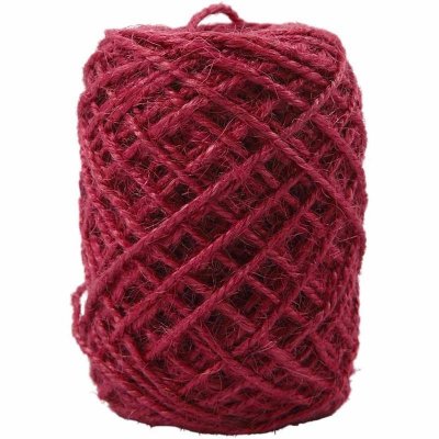 Snöre i naturhampa 2 mm x 30 m - Rosa