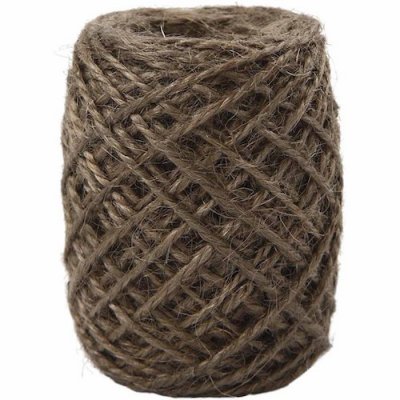 Snöre i naturhampa 2 mm x 30 m - Brun