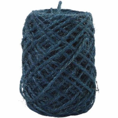 Snöre i naturhampa 2 mm x 30 m - Blå