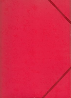 Mapp med gummirem - 22 x 31,5 cm - Röd